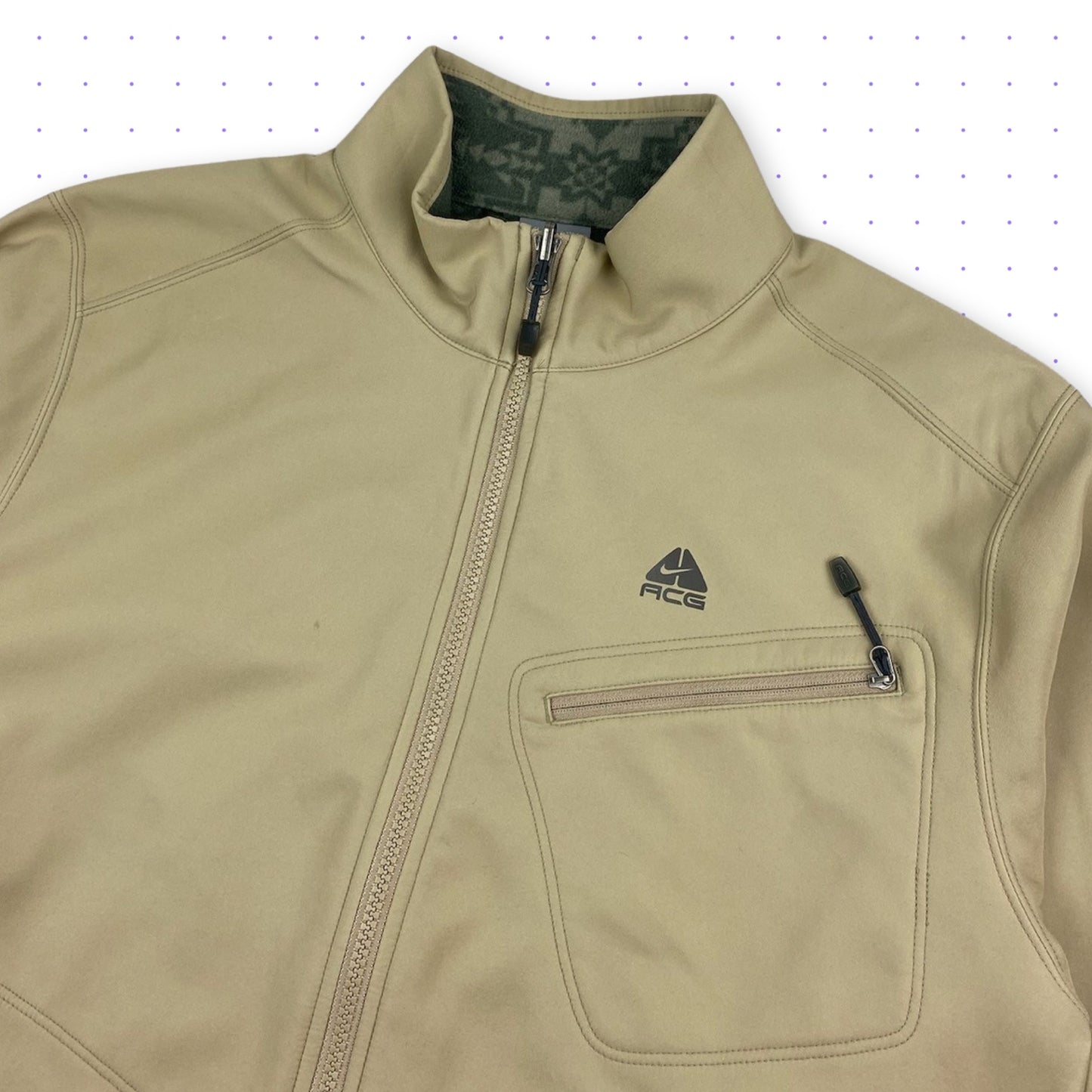 00s Nike Fleece Lined Jacket Beige