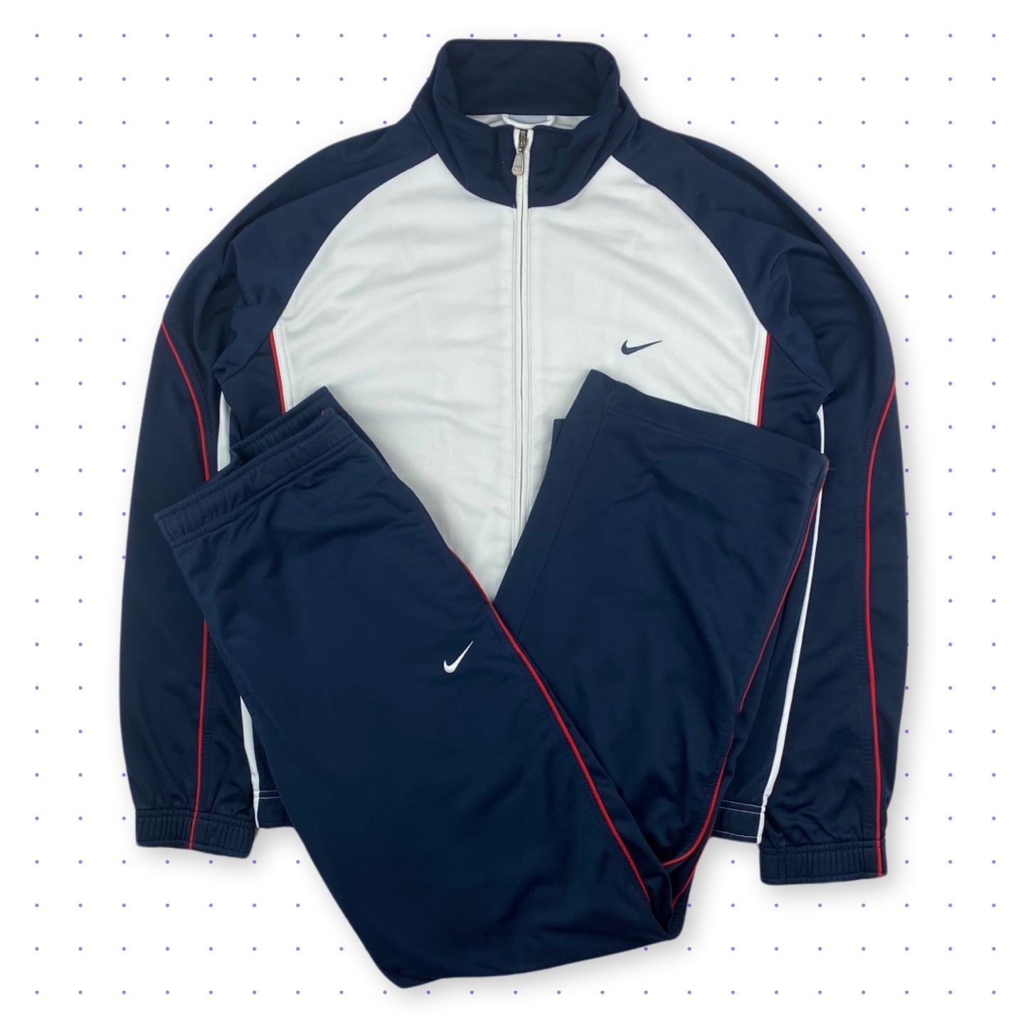 00s Nike Tracksuit White/Navy