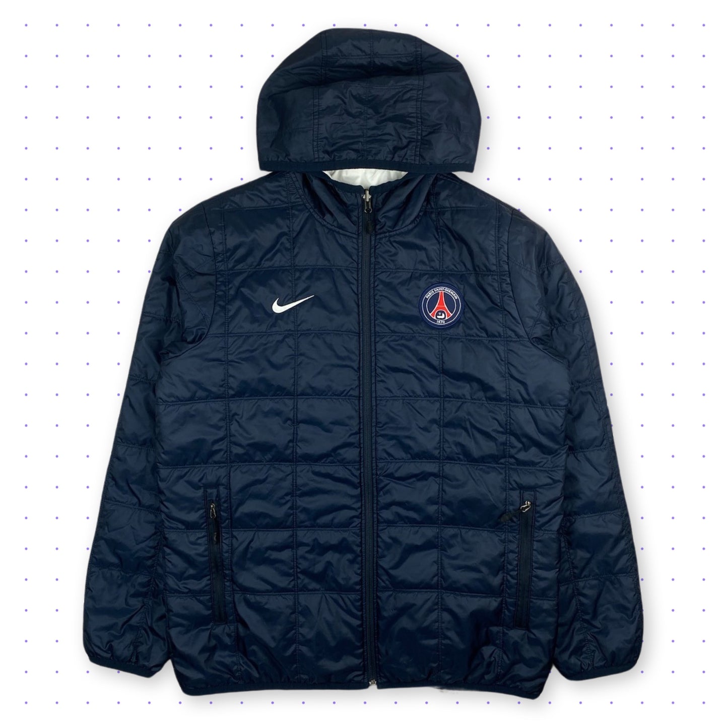 00s Nike 2in1 Reversible PSG Jacket White/Navy