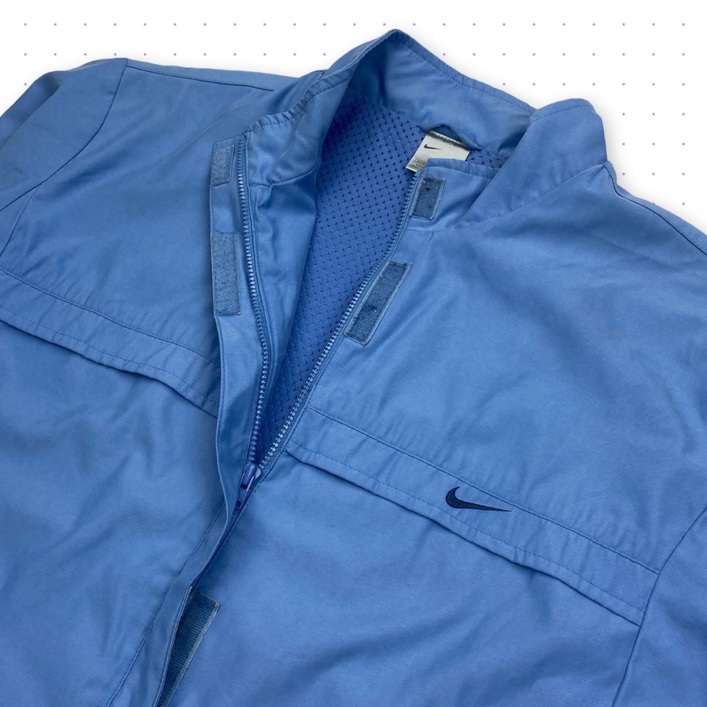 00s Nike Soft Brushed Nylon Jacket Blue