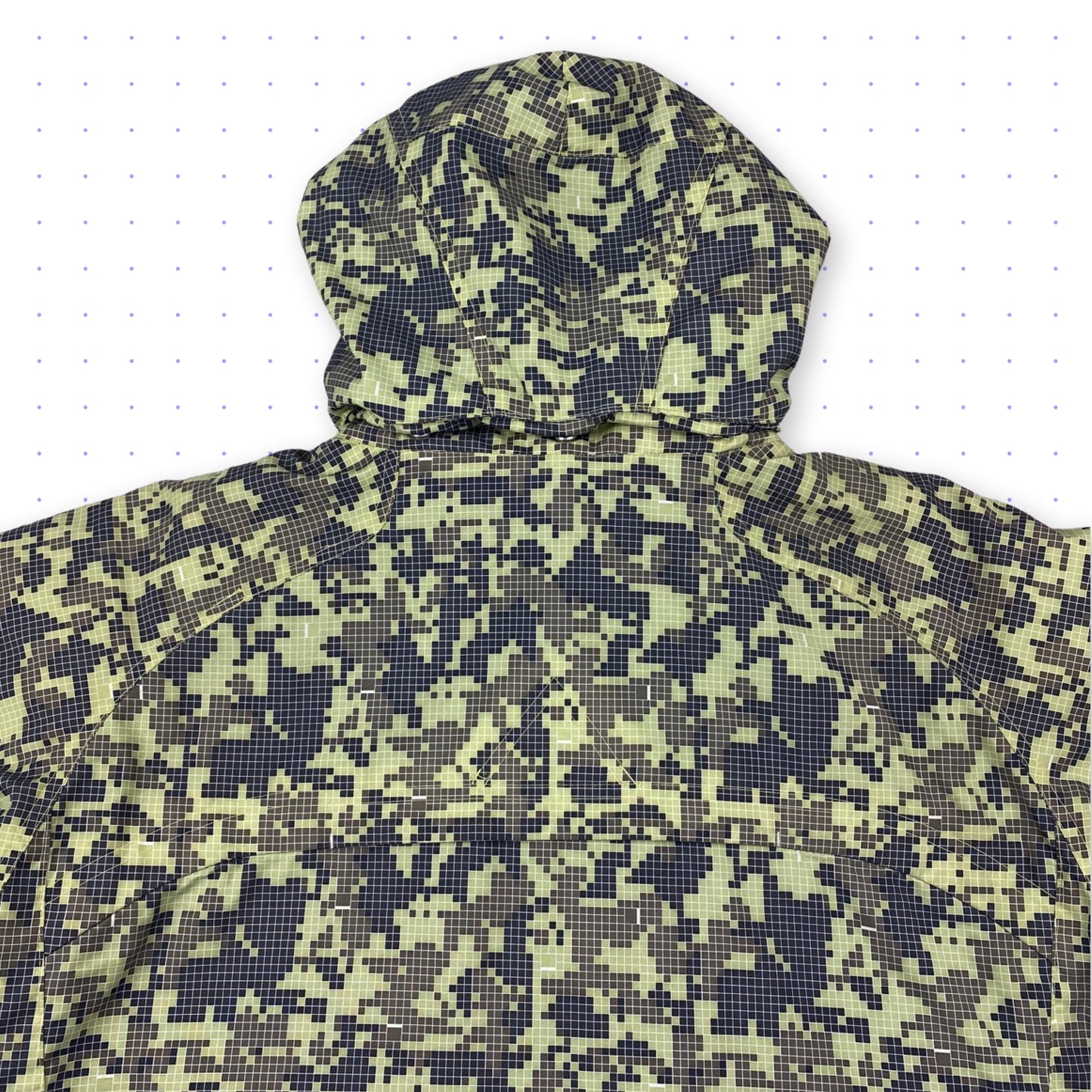 ´07 Nike Tactical 3D-Pockets Pixel Camouflage Fleece Lined Jacket Green