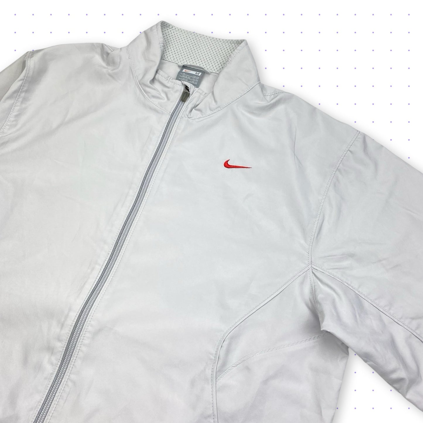 ‘07 Nike Piped Reflective Jacket Light Grey