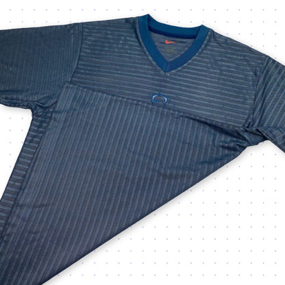 00s Nike Patterned T-Shirt Blue