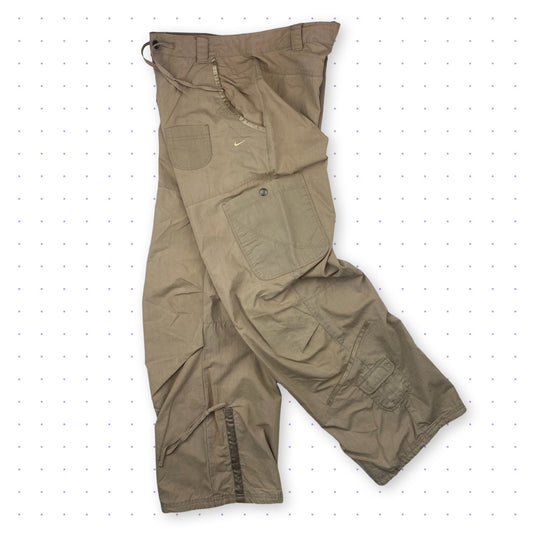 00s Nike Cargo Cotton/Nylon Pants Brown/Beige