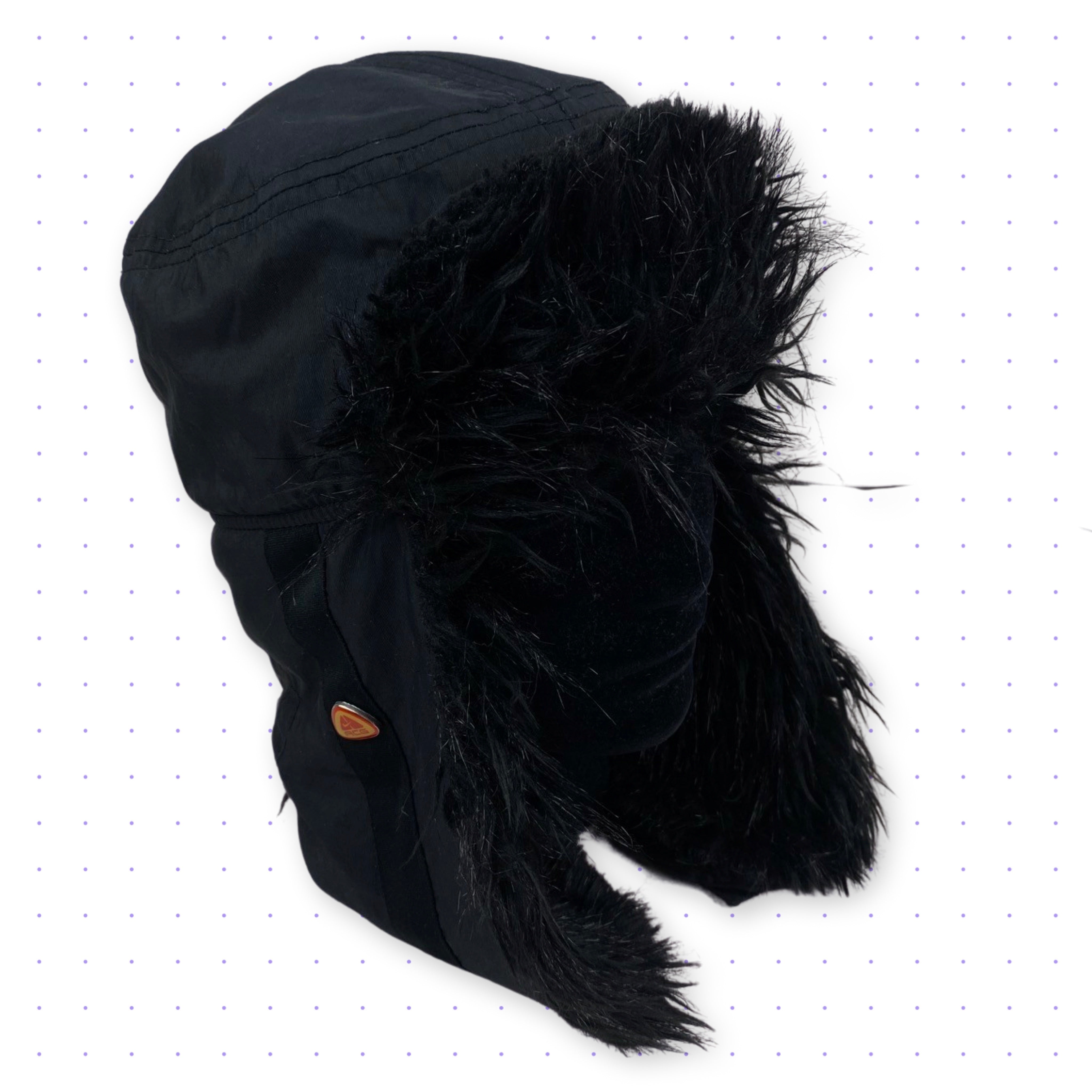 07 Nike ACG Trapper Hat Ushanka Faux Fur Black welltosell