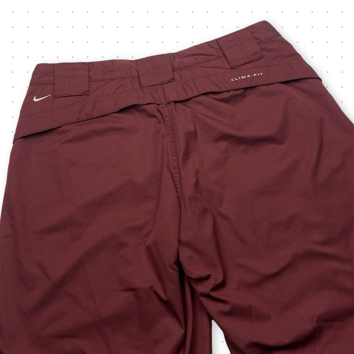 00s Nike Clima-Fit Golf 2in1 Ventilated Pants Bordeaux Red