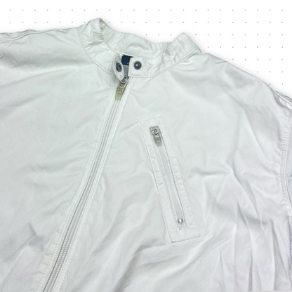 ´04 Nike Training Clima-Fit Fleece Lined Biker Jacket White