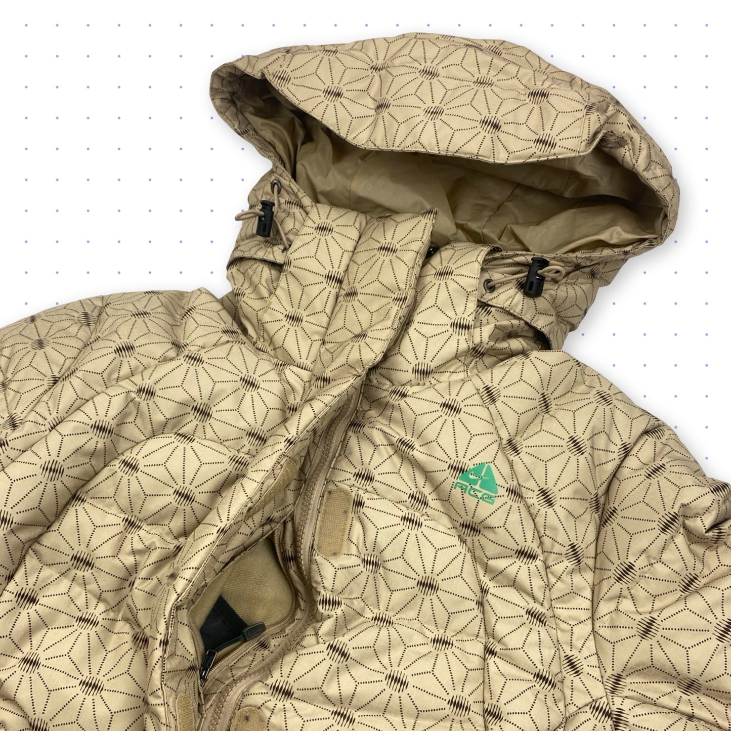 00s Nike ACG Ventilated Down Puffer Jacket Beige