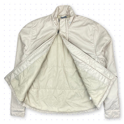 00s Nike Clima-Fit Double Zip Padded Jacket Beige