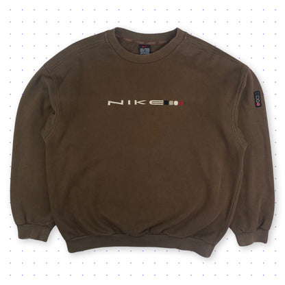 90s Nike Sweater Spellout Brown