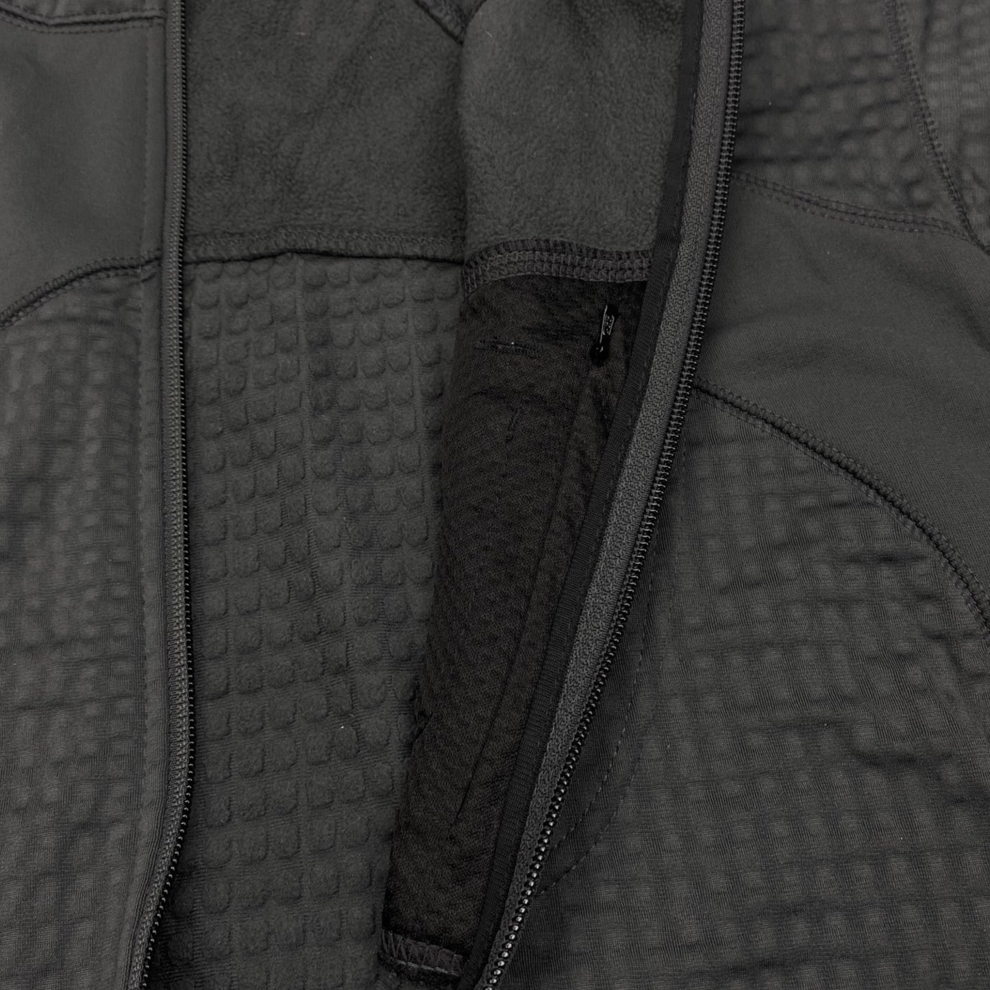 00s Nike Waffle Fleece Panelled Jacket Grey