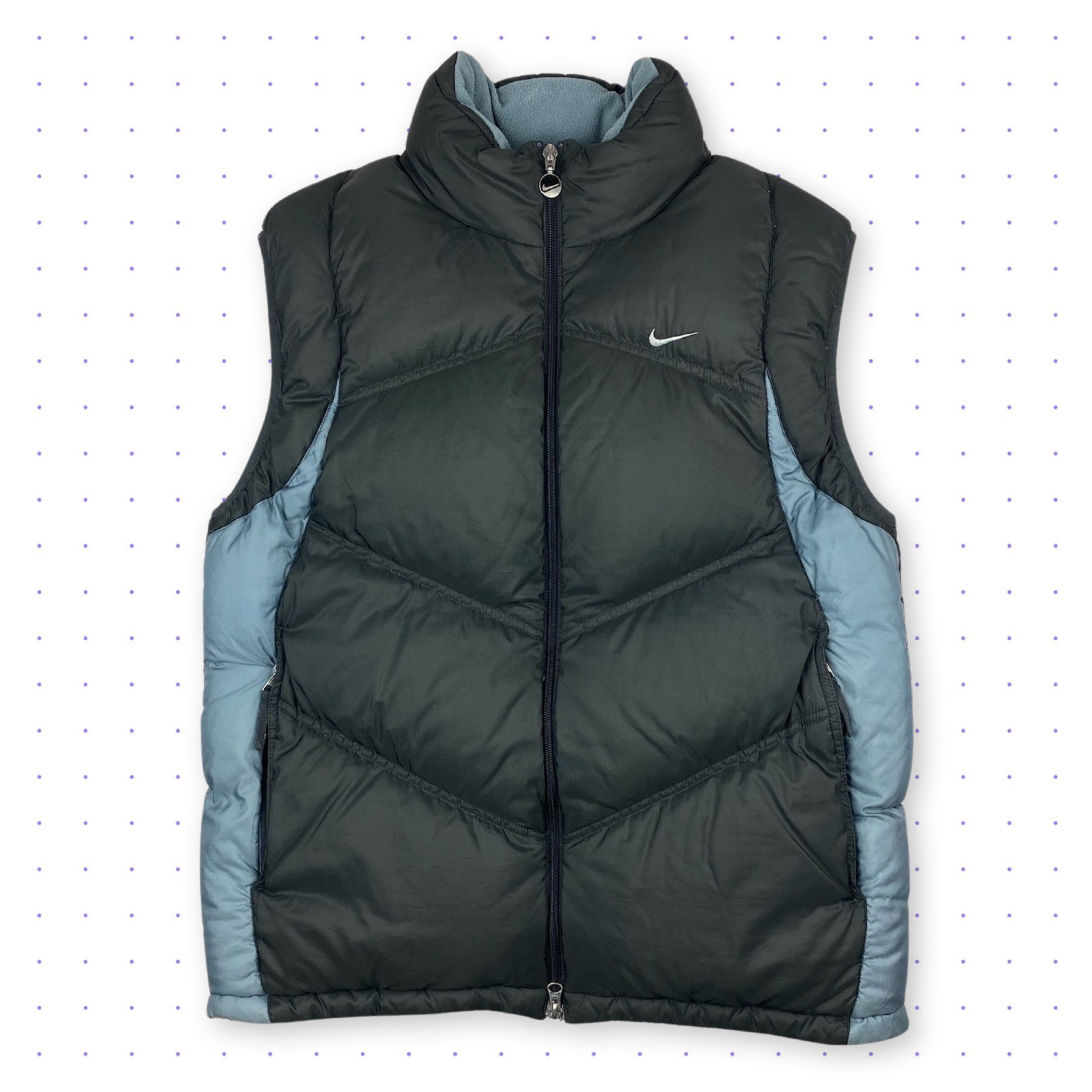 00s Nike Down Vest Grey/Blue – welltosell