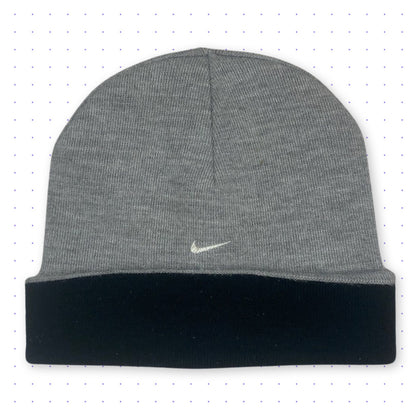 00s Nike 2in1 Reversible Beanie Black/Grey