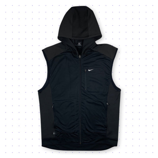 90s Nike Hooded Vest Black