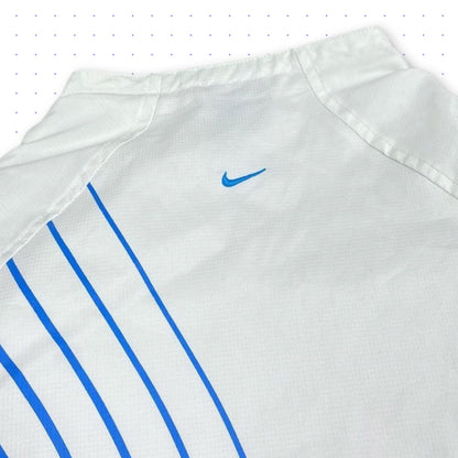 00s Nike Tn Asymmetrical Zip Windbreaker Jacket White/Blue