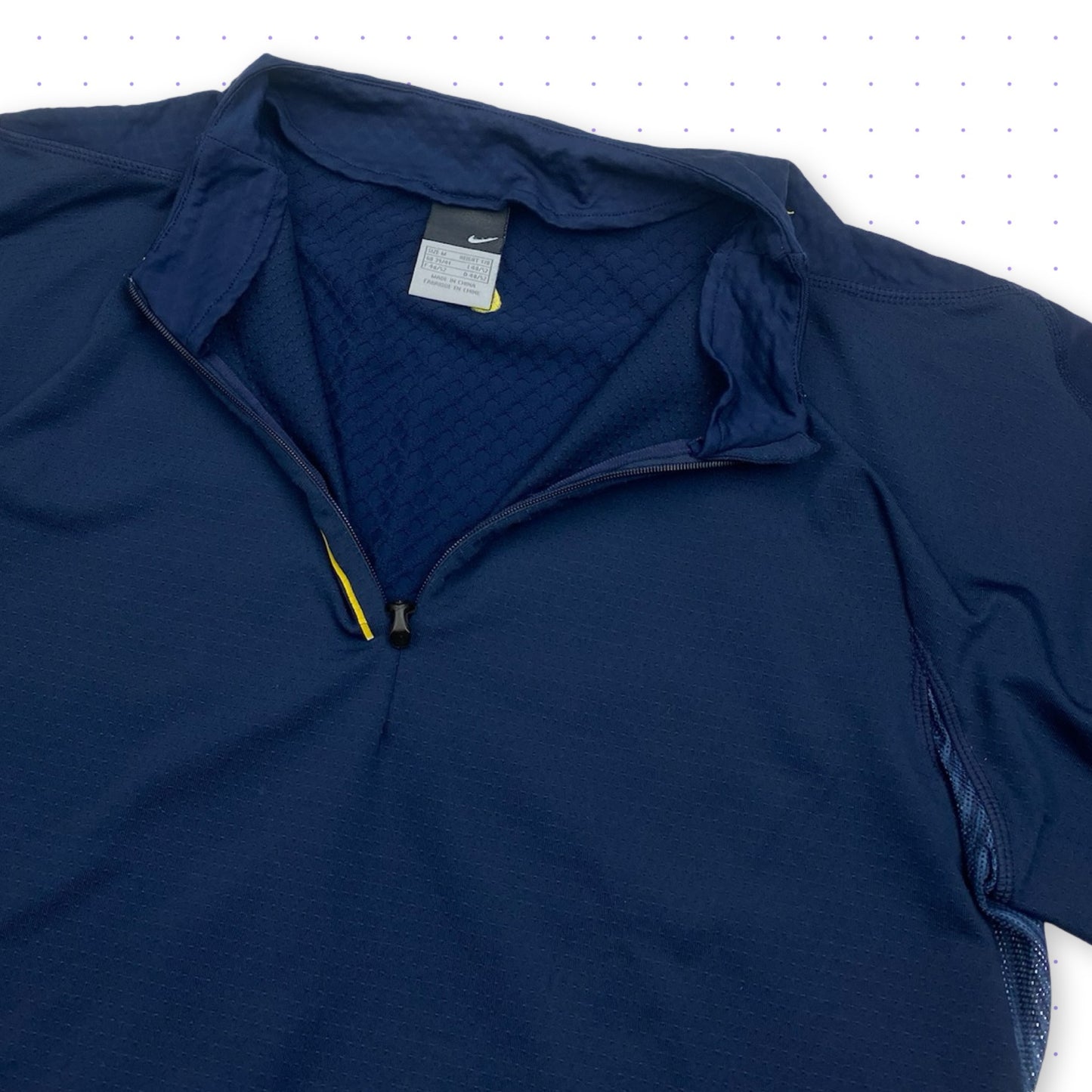 ‘05 Nike Sphere React Half-Zip Longsleeve T-Shirt Navy Blue