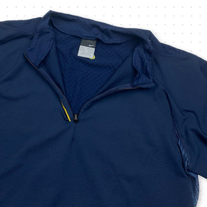 ‘05 Nike Sphere React Half-Zip Longsleeve T-Shirt Navy Blue