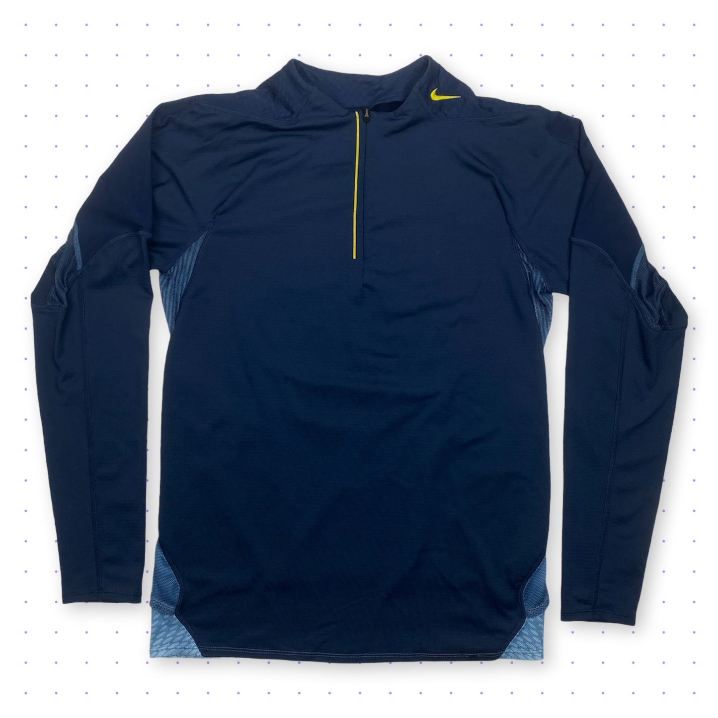 ‘05 Nike Sphere React Half-Zip Longsleeve T-Shirt Navy Blue