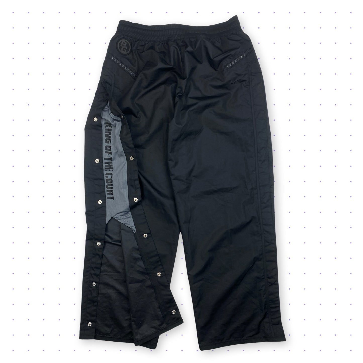 ‘04 Nike Battlegrounds Tearaway Ventilated Pants Black